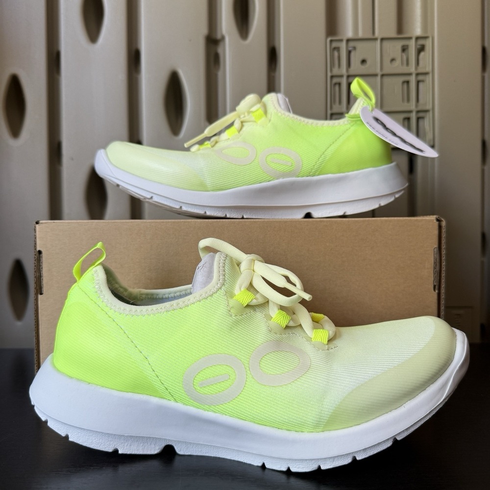 OOFOS OOMG Sport LS Green Shoes Lace Recovery Comfort Lightweight Womens Size 7